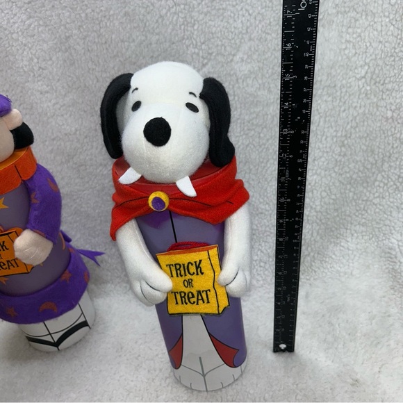 Peanuts Gift Tubes 2011 Halloween Decor 4 set 14-17" Snoopy Lucy Charlie Woodsto - Picture 7 of 12